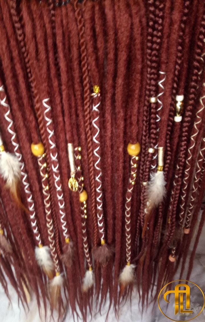 Ginger 350 Single End SE Set Kit Synthetic Soft Crochet Boho Dread Braid Hair Wraps Extensions Textured Single Loop Dread