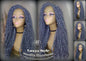 Big Large Fluffy Loc Wig Storm Silver Grey Gray 44 51 Gypsy Bohemian Boho Goddess Faux Dread Locs Wig Coplay Platinum Metallic Chrome Hair
