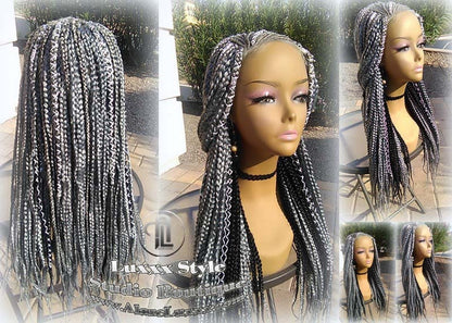 Fulani Cornrow Silver 51 Black Lemonade Braid Wig French Braids Feed in Braids Box Braids Tribal African Goddess Braids  Fulani Beyonce