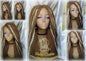 27 613 Blonde Long Straight Small Senegalese Twist Wig Unit Barbie Blonde 22' Braids Twist Locs 613 Braiding Hair Platinum Blonde Braids Wig