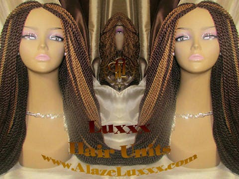 Straight Senegalese Twist Wig Unit Ready2Ship: HOT 22' Unique Rare Wine 33/27/4 Long   Alopecia Natural Small Twist Crochet Braided Braiding