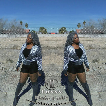 Silver Storm Hair Grey Gray 44 51 Platinum Festival Hair Braids Gypsy Passion Twist Goddess Faux Dread Locs Wig Unit Cosplay Crochet Braids