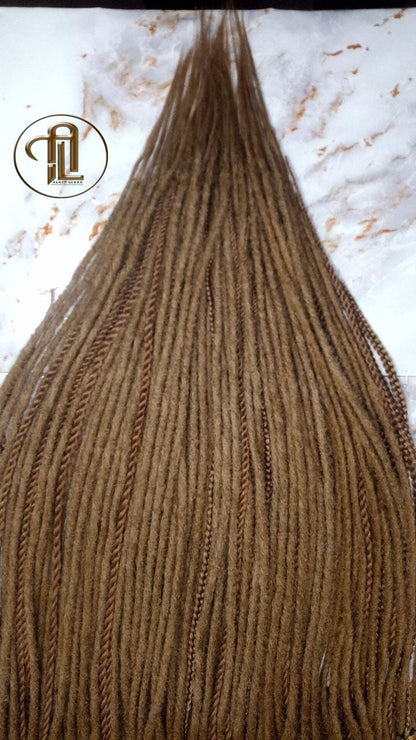 Blonde  Single End SE Set Kit Synthetic Soft Crochet Boho Dread Braid Hair Wraps Extensions Textured Single Loop Dread Brown Dreads