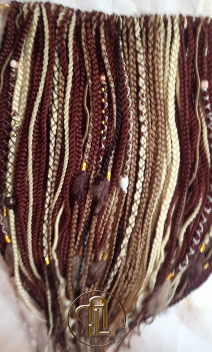 Ginger Blonde Single End SE Braid Plaits Twist Set 100 Piece Set Kit Crochet Boho Mermaid Dread Hair Wrap Extensions Single Loop Dread