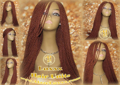 Senegalese Twist Wig 350 Burnt Orange Long Straight Small Braided Twisted Wig Xpressions Braiding Hair Wig Ginger Sza Reddish Orange Copper
