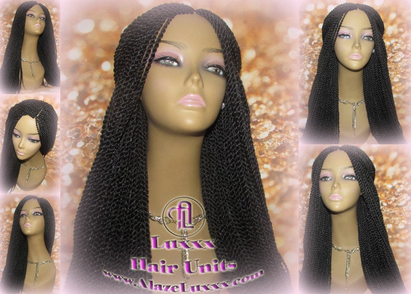 Senegalese Twist Wig Black 1B Long Straight Small Braided Twisted Wig Xpressions Braiding Hair Wig Black Wig Motown Tress Senegalese Twist