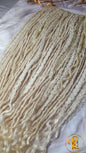 Blonde 613 Single End  SE 75 Piece Set Straight wavy dreads textured braid Bohemian synthetic dreadlock Soft Boho Dread Braid Hair Extension