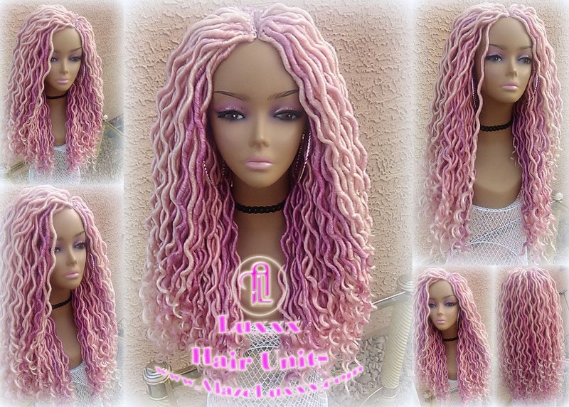 Valentines Day Hair Valentines Day Wig Valentines Day Gift Valentines Day Gift for her candy pink Cupid hair hot light pink  Boho
