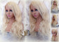 Blonde 613 Virgin Hair Wig Lace Closure Short 22 In Wavy Loose Body Wave Lace Front Curly Human Hair Blonde Wig