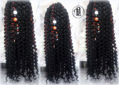Halloween Ponytail Hair Accessories Hair Fall Extension Clipin Black Orange Hairband Hair Tie Passion braid hair scrunchy Pumpkin Ghost Scar