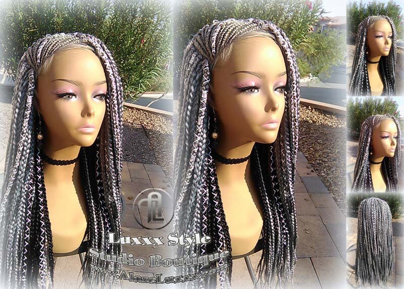 Fulani Cornrow Silver 51 Black Lemonade Braid Wig French Braids Feed in Braids Box Braids Tribal African Goddess Braids  Fulani Beyonce