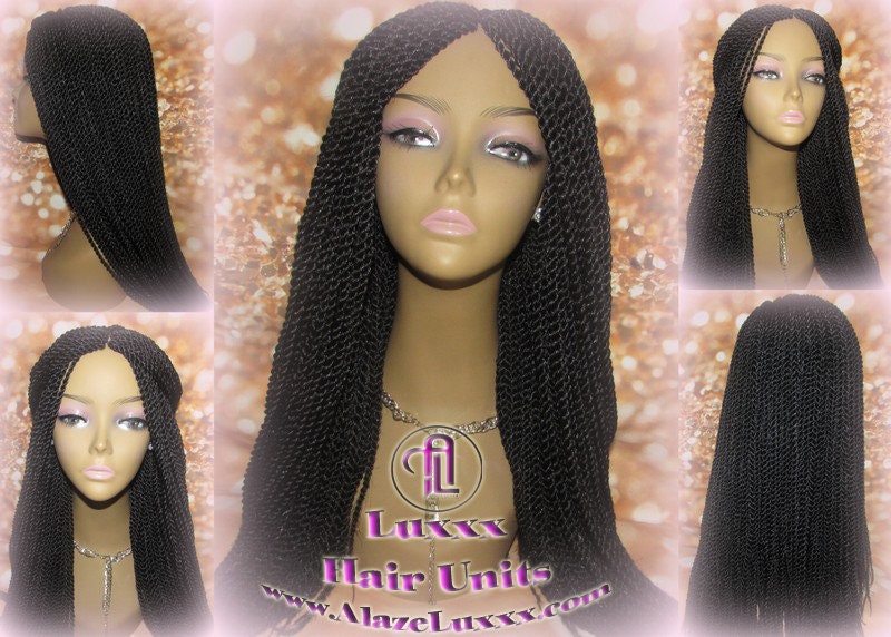 Senegalese Twist Wig Black 1B Long Straight Small Braided Twisted Wig Xpressions Braiding Hair Wig Black Wig Motown Tress Senegalese Twist