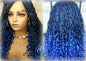 Blue Ombre Goddess Box Braids Mermaid curly long distressed bohemian braids Gradient Hair Short Curly 14/16in
