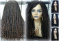 Long Straight Black Brown 30 Goddess Faux Locs Kinky Curly Ends Dread Wig Gypsy Faux Synthetic Dred Loc Bohemian Boho