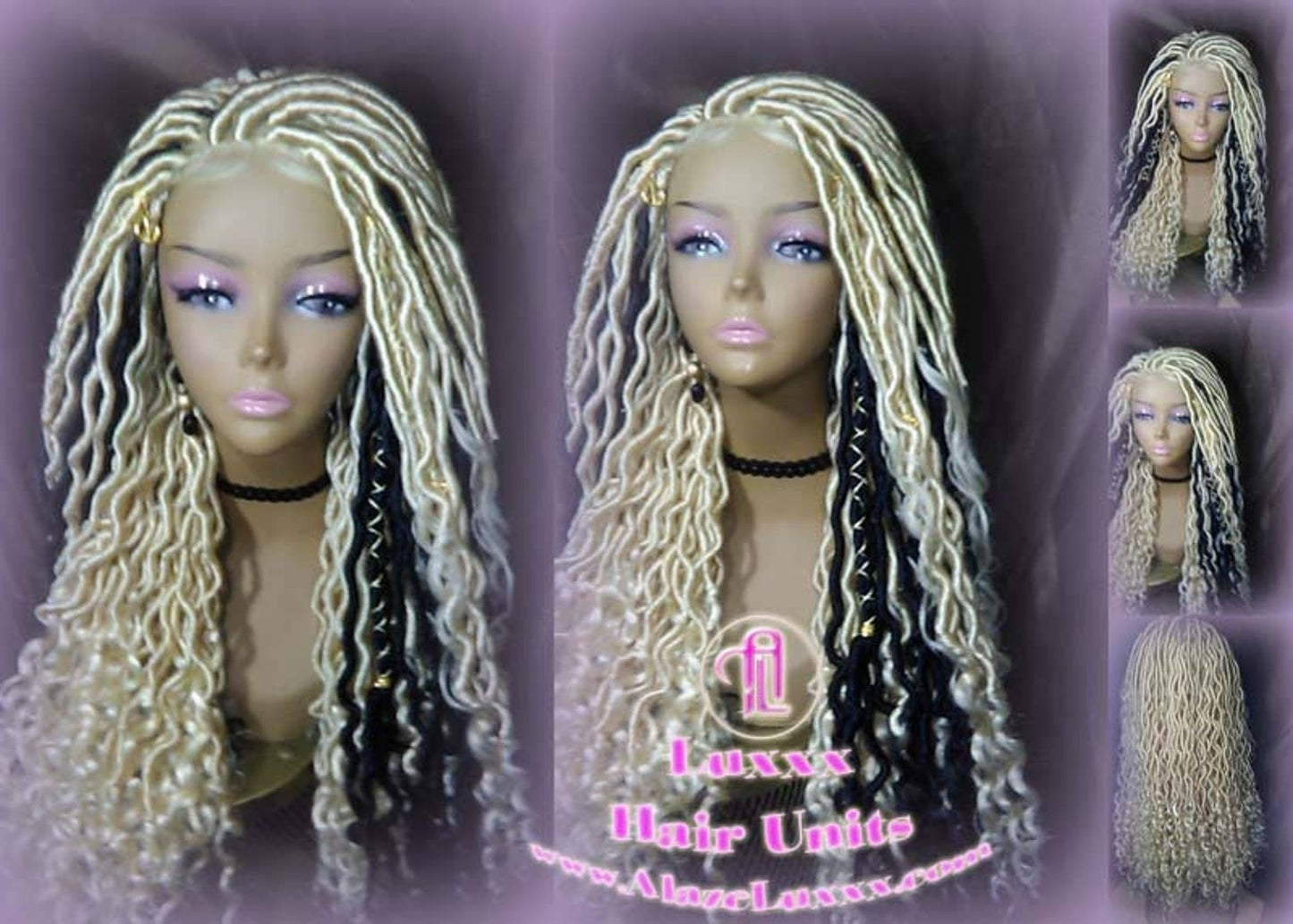 Lace Closure Wig Platinum Blonde Brown Goddess Faux Locs Baby Hair Gypsy Boho 613 Boho Braid Wig Bohemian