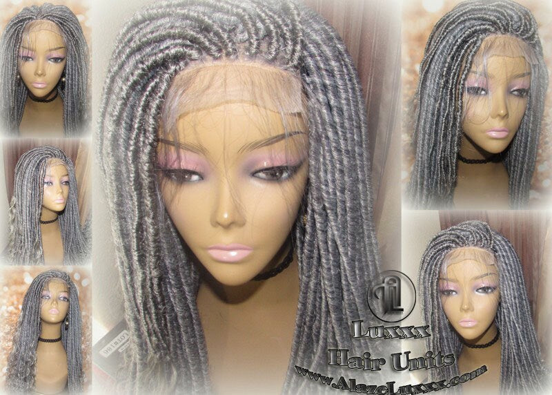 Lace Closure Straight Storm Silver Grey Gray 44 51 Platinum Gypsy Goddess Faux Dread Loc Unit Wavy Lock Crochet Freetress Model Model Wig