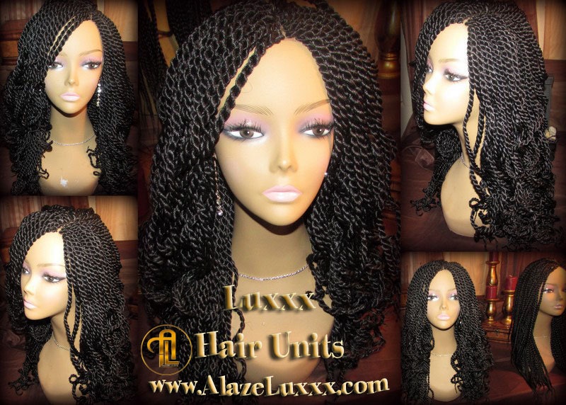 18' Long Black Curly Senegalese Twist Wig Unit! Alopecia Natural Hair Kinky Marley Crochet Twist Box Braid Braided Dred Lock Braiding Wig