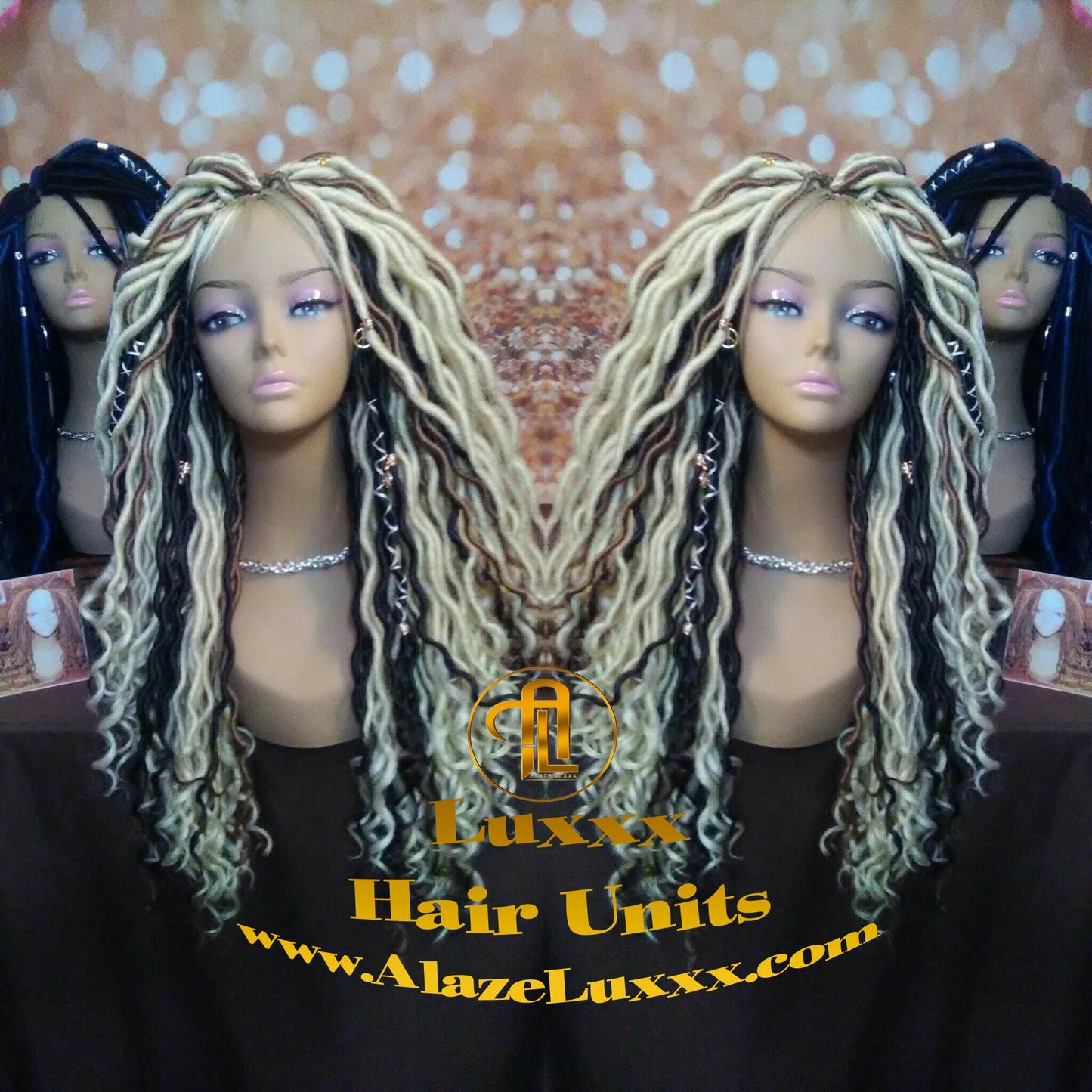 Goddess Faux Dread Locs Wig Unit! Blonde #613 #27 Wavy NEW Festival! Marley Dred Dread Lock Twist Wig Crochet Rave Hair Coachella Wig
