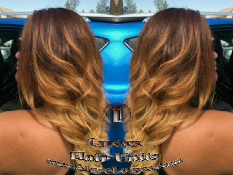 Brown Honey Blonde Ombre Highlights Balayage Colorist Wig Maker Virgin Hair Unit Wig Closure Blonde Wig 27 613 platinum dark roots Alopecia