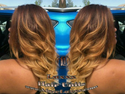 Brown Honey Blonde Ombre Highlights Balayage Colorist Wig Maker Virgin Hair Unit Wig Closure Blonde Wig 27 613 platinum dark roots Alopecia