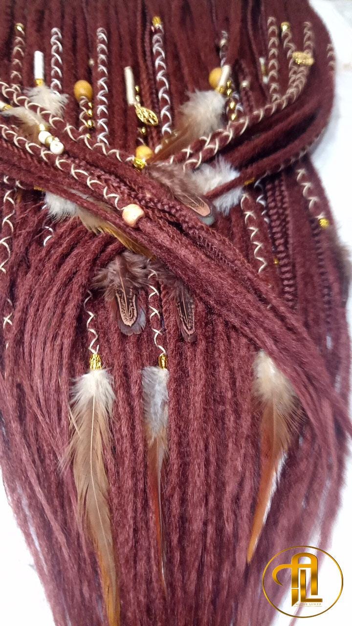 Ginger 350 Single End SE Set Kit Synthetic Soft Crochet Boho Dread Braid Hair Wraps Extensions Textured Single Loop Dread
