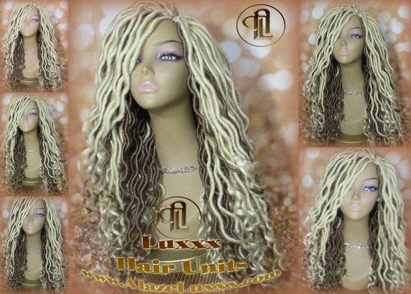 Synthetic Blonde 613 27 Wig Hippy Goth Tribal Kawaii Platinum Blonde Gypsy Bohemian Boho Goddess Dreadlock Extensions Locs Dred Lock Gothic