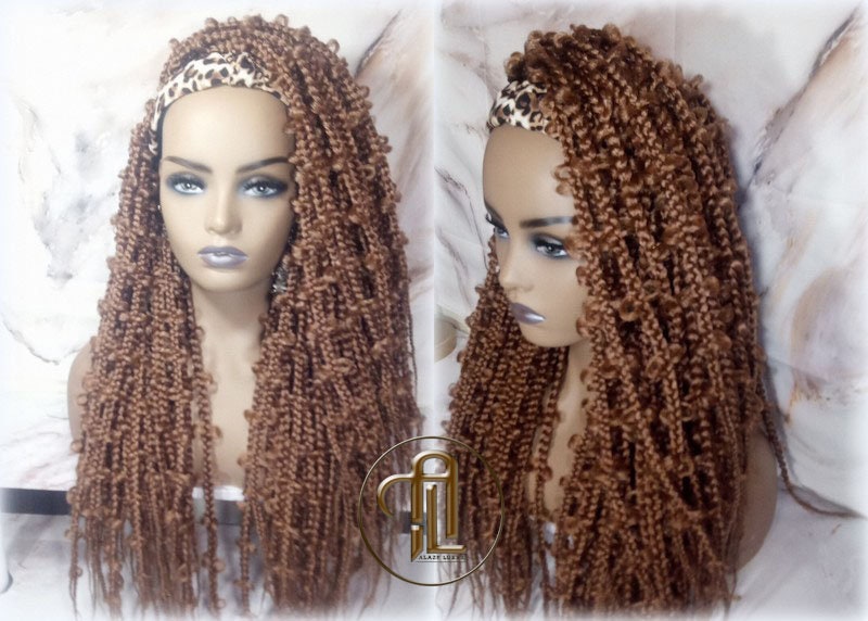 Headband Wig Butterfly Jungle Braids  Blonde  Box Braids Gypsy Bohemian Boho Wig Blonde Long Straight Waterfall Hair Braided Wig