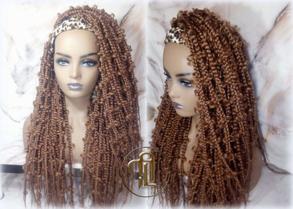 Headband Wig Butterfly Jungle Braids  Blonde  Box Braids Gypsy Bohemian Boho Wig Blonde Long Straight Waterfall Hair Braided Wig