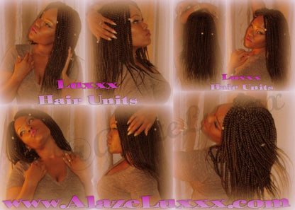 Box Braid Wig Unit 16 NEW Natural Look! Handmade Large Medium ! Glueless Lace Finish! 16' Large Silky Individual Hair Braiding Zillions HOT