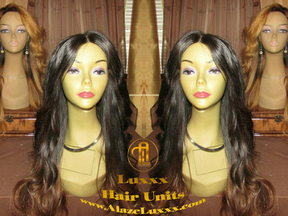 Ombre Virgin Hair Unit! 22 In' Long Brown #30 4x4 Closure Custom Color Lace Front Celebrity Wigs Ciara Wig Look