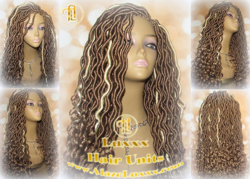 Synthetic Wig Dread Platinum Honey Blonde Gypsy Bohemian Boho Kawaii #27 #613 Wavy NEW Marley Dred  Lock Crochet Braid Wig Hair Braided Wig