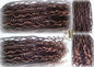 Curly Wavy Single Ended SE 75 Piece Set Kit Ginger Brown Mixed Soft Crochet Bohemian Dread Braid Hair Hippy Extensions Textured  Realistic
