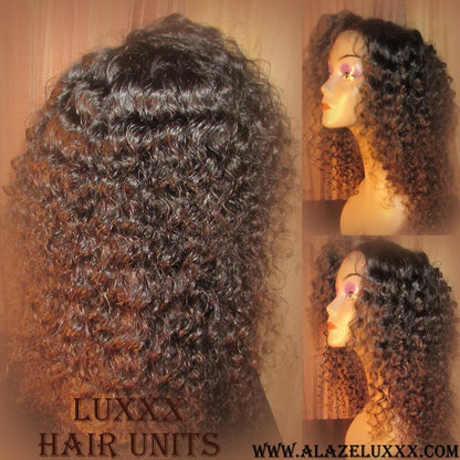 Deep Wave Virgin Unit 16 Inch NEW WIG Lace Front Curly Wavy Hair Maintenance HUMAN Hair Protective Style  Brazilian Malaysian or Peruvian