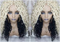 Blonde 613  Black 2 Tone Goddess Faux Locs 14in Short Braid Wig Platinum White Blonde River Locs Wig Gypsy Bohemian Boho Simple Lace Part