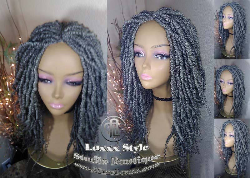 Passion Twist Mini Small Fluffy Irregular Bomb  Passion Twist Hair Storm 44 51 Grey Gray Silver  Storm Gypsy Bohemian Boho Water Wave
