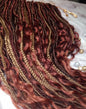 Soft Textured Dreads Single Ended Brown Blonde  Ginger 350 SE 75 Piece Set Soft Crochet Boho Dread Braid Hair Wrap Extension Wavy Curly