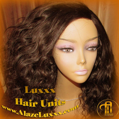 Body Wave Virgin Unit WIG 14 In NEW Lace Front Curly Wavy Short Bob Closure HUMAN Hair Remi Protective Style Brazilian Malaysian or Peruvian