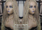 Box Braid Wig Blonde 613 27 Mix Ombre Balayage Honey Blonde Platinum Lace Baby Hair Unit Small Medium Straight Glueless! Braid Lace Wig