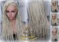 Alopecia Platinum Blonde 613 Box Braid Wig Ombre Balayage White Blonde Lace Baby Hair Straight Glueless! Braid Lace Wig Hair Thinning Loss