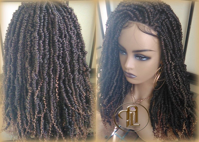 Passion Twist Short 14in Lace Closure 1B 30 Brown Mini Small Fluffy Irregular Bomb Gypsy Bohemian Boho Water Wave Hair Passion twist hair