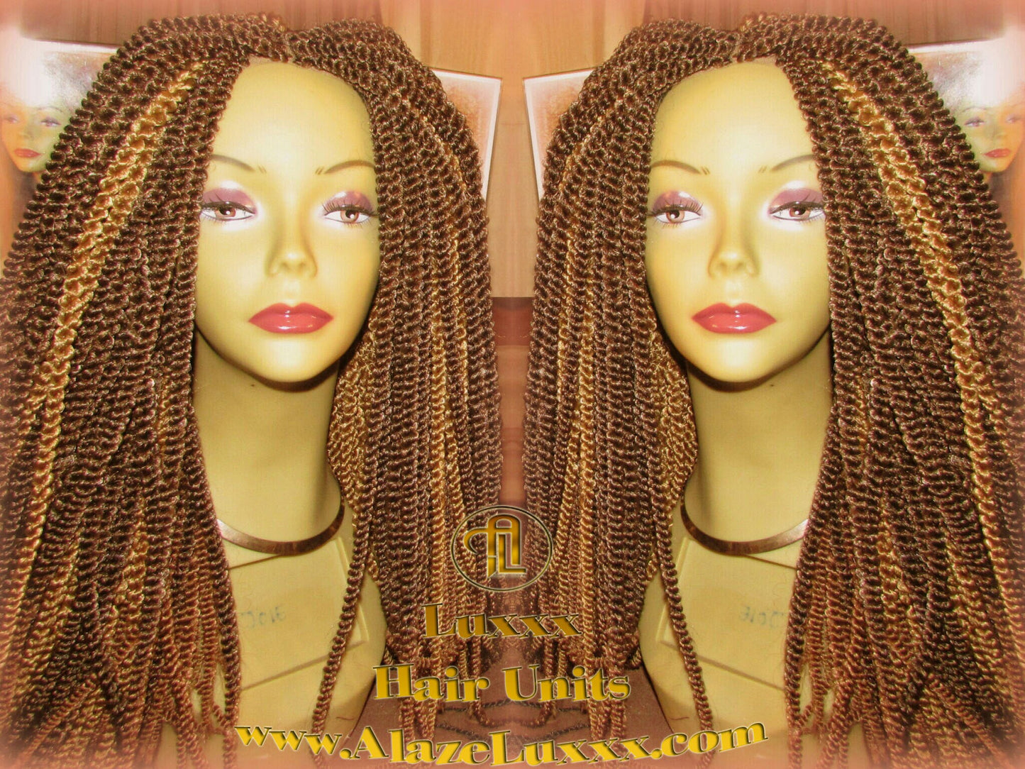 Kinky Honey Blonde #27 #4 Straight Long  22' 2Tone Brown! Russian Braids Carnival Hair Senegalese Twist Crochet Box Braid Braided Dred Lock