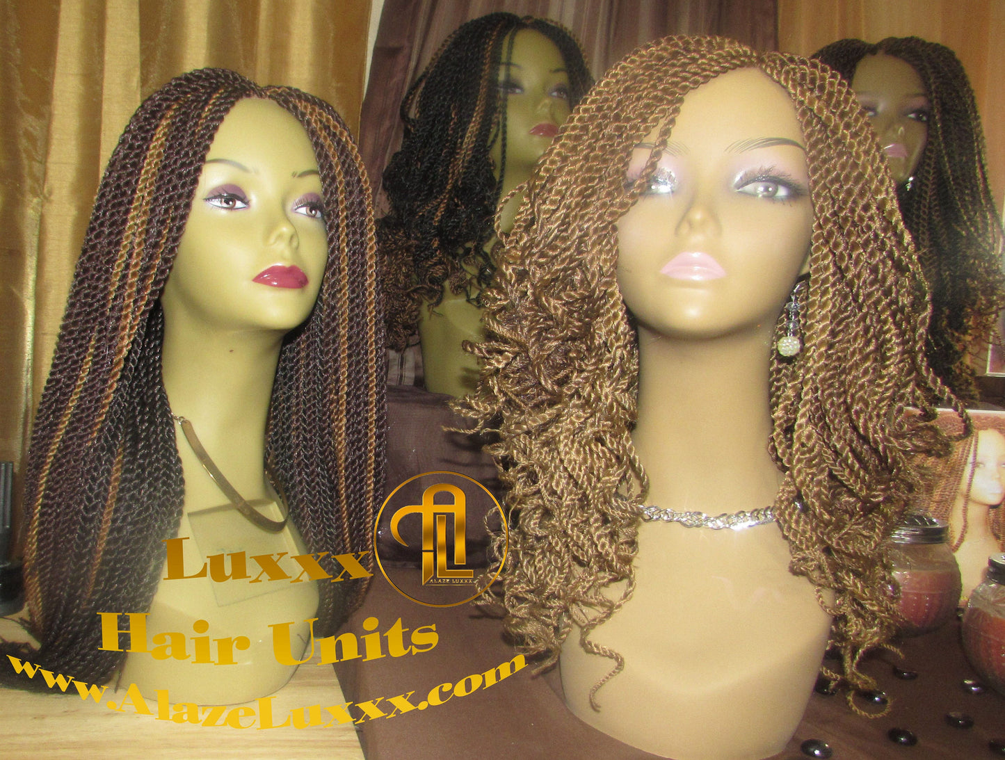 Blonde Straight Senegalese Twist Wig Unit 14' Auburn 27 30 Curly Alopecia Natural Kinky Marley Crochet Braided Braiding Wigs for cancer