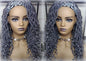 Headband Wig Short 14in Goddess Faux Dread Locs Salt N Pepper 44 51 Gypsy Boho Silver Grey Gray Platinum Storm Wig Unit Wavy READY TO SHIP