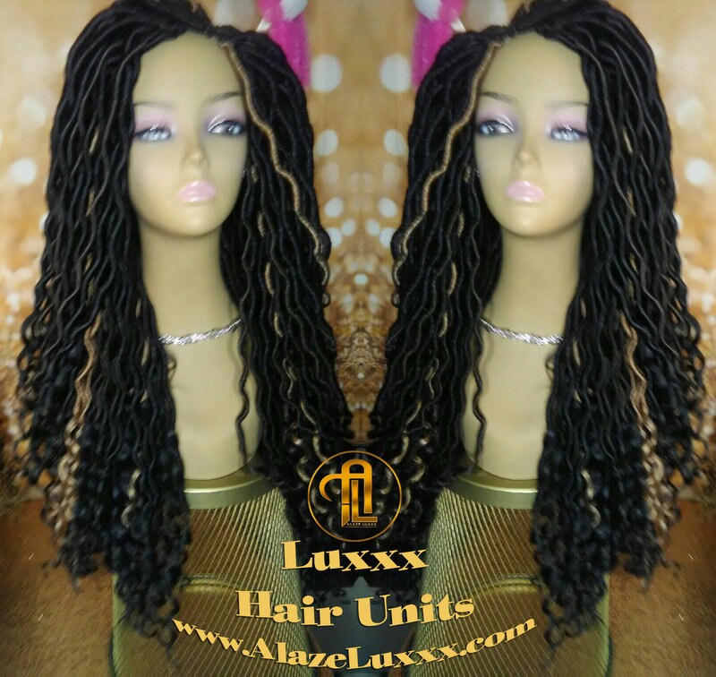 Dread Wig  Wavy Black Dreads 1B Honey Blonde 27 Gypsy Faux Synthetic Nu Goth New Marley Wool Dred Lock Carnival Hair Bohemian Boho Goddess
