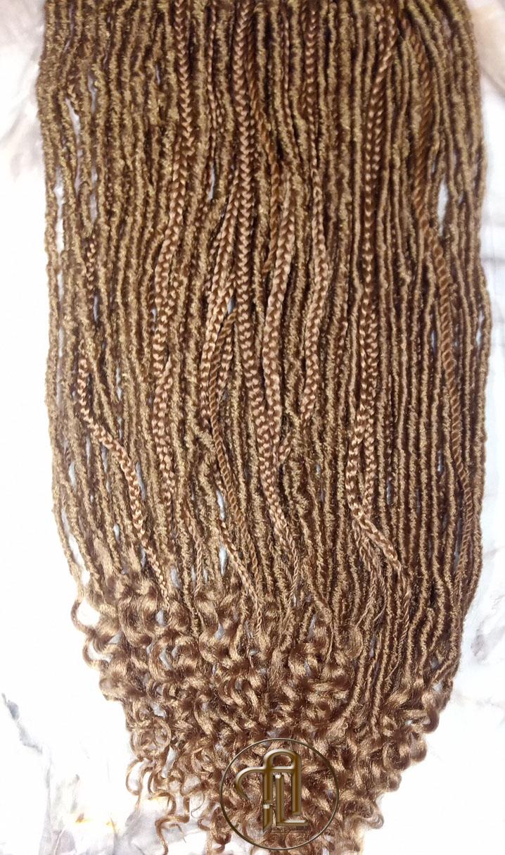 Straight Wavy Dread Single End honey blonde SE 75 Piece Set textured braid Bohemian synthetic dreadlock Soft Boho Dread Braid Hair Extension
