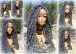Big Large Fluffy  Storm Silver Grey Gray 44 51 Platinum Metallic Chrome Hair Gypsy Bohemian Boho Goddess Faux Dread Locs Wig Ready to ship