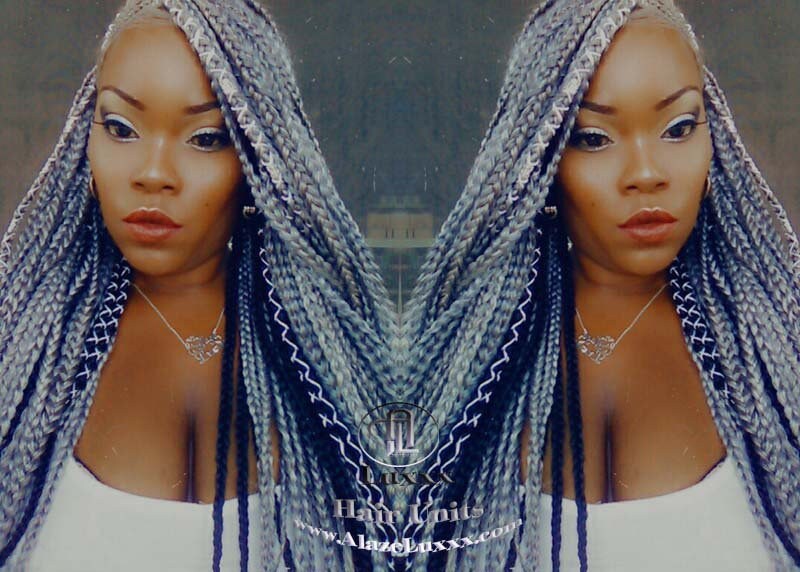 Silver 51 Black Lemonade Braid Wig Fulani Cornrow  French Braids Feed in Braids Box Braids Tribal African Goddess Braids  Fulani Beyonce