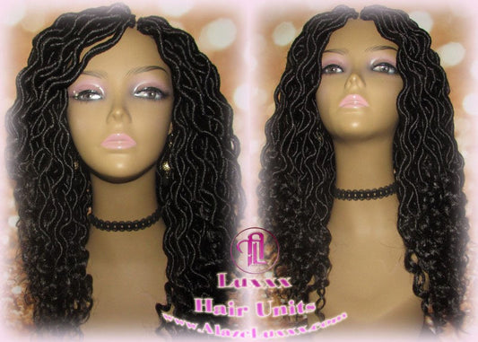 Black short goddess faux loc wig boho gypsy 1b Jet black Short Medium Braid Wig Black Marley Dreds Braid Wig faux Loc Wig Festival hair