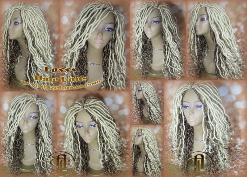Synthetic Blonde 613 27 Wig Hippy Goth Tribal Kawaii Platinum Blonde Gypsy Bohemian Boho Goddess Dreadlock Extensions Locs Dred Lock Gothic