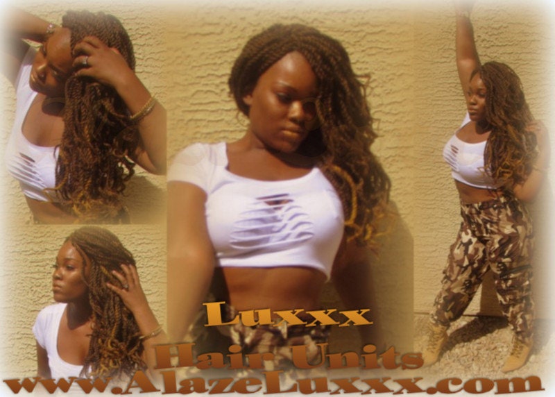 Marley Kinky Twist Wig Unit! Brown Blonde Ombre  Braid Wig. African Braids. Curly Twist 18' Kinky Twist Box Braid Dred Lock Twist Ombre